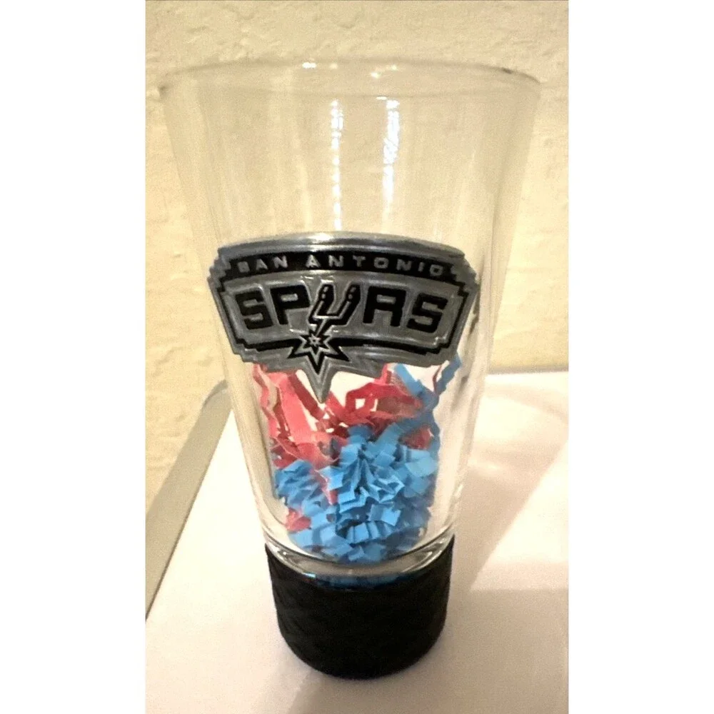 San Antonio Spurs NBA Team Logo Shot Glass NEW - great gift!